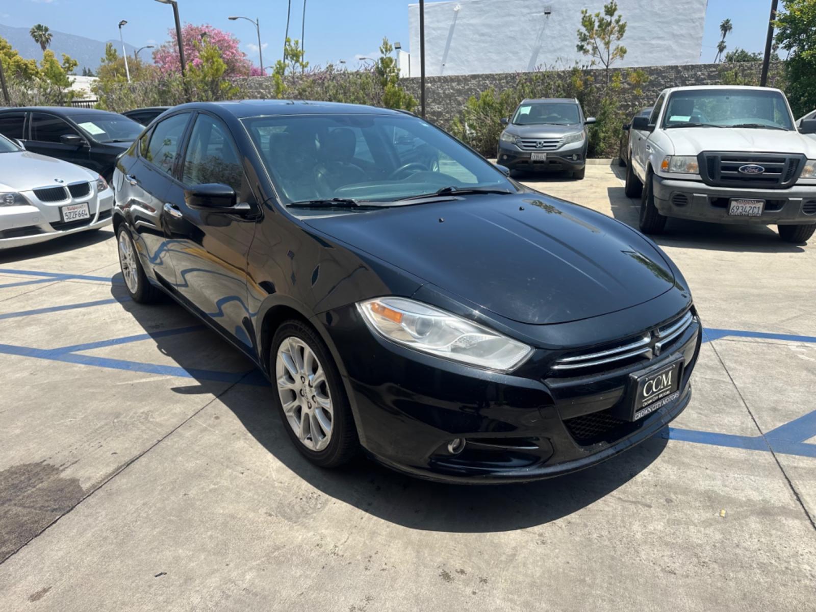 2013 Black Metallic /BLACK Dodge Dart LIMITED (1C3CDFCH4DD) with an 1.4L L4 DOHC 16V TURBO engine, 5-Speed Automatic transmission, located at 30 S. Berkeley Avenue, Pasadena, CA, 91107, (626) 248-7567, 34.145447, -118.109398 - Photo #7